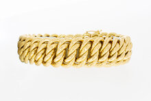 18 Karat Breites M&auml;nner Armband - 22,3 cm