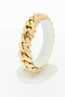 Brede Gourmet armband 18 Karaat goud - 19,9 cm