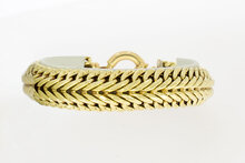 Gevlochten 14 Karaat goud armband - 22,2 cm