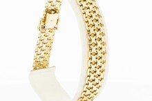 14 Karat breites Goldarmband - 19,2 cm