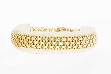 14 Karat breites Goldarmband - 19,2 cm