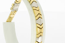 18 Karat bicolor Gold Armband - 20,7 cm