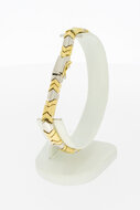 18 Karat bicolor Gold Armband - 20,7 cm