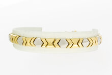 18 Karat bicolor Gold Armband - 20,7 cm