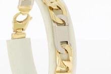 585 Bicolor-Gold K&ouml;nigsarmband Herren - 19,8 cm