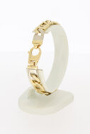 585 Bicolor-Gold K&ouml;nigsarmband Herren - 19,8 cm
