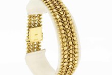 Gevlochten 14 Karaat  dames armband - 19,3 cm