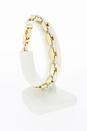 18 Karat Bicolor-Gold Ankerarmband - 20,4 cm
