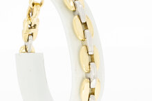 18 Karat Bicolor-Gold Ankerarmband - 20,4 cm