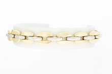 18 Karat Bicolor-Gold Ankerarmband - 20,4 cm