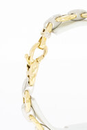 18 Karat Bicolor-Gold Ankerarmband - 20,4 cm