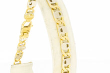 18 Karat Bicolor-Gold K&ouml;nigsarmband - 23,7 cm