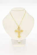 18 karaat geel gouden Kruis - 3,8 cm