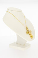 18 karaat geel gouden Kruis - 3,8 cm