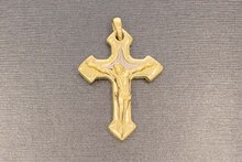 18 karaat geel gouden Kruis - 3,8 cm