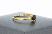 9 Karat Gold Solit&auml;rring Damen mit Saphir - Ringgr&ouml;&szlig;e 52