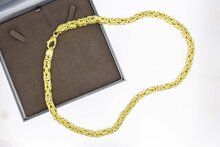 18 Karat Gold Byzantinische K&ouml;nigskette Herren - 65,1 cm