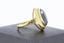 Vintage 585 Gold Ring Damen mit H&auml;matit - Ringgr&ouml;&szlig;e 56