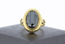 Vintage 585 Gold Ring Damen mit H&auml;matit - Ringgr&ouml;&szlig;e 56