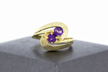 Vintage 585 Gold Ring Damen mit Amethyst - Ringgr&ouml;&szlig;e 54