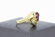 Vintage 585 Gold Ring Damen mit Amethyst - Ringgr&ouml;&szlig;e 54
