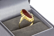 Vintage 585 Gold Ring Damen mit Karneol - Ringgr&ouml;&szlig;e 53