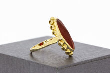 Vintage 585 Gold Ring Damen mit Karneol - Ringgr&ouml;&szlig;e 53