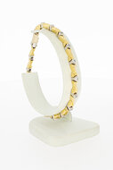 18 Karat Bicolor-Gold Armband Damen mit Diamant - 19,7 cm