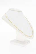 585 Bicolor-Gold Falkenaugenkette - 46 cm