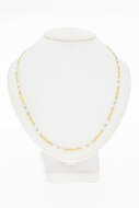 585 Bicolor-Gold Falkenaugenkette - 46 cm