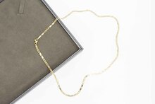 585 Bicolor-Gold Falkenaugenkette - 46 cm