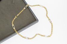 585 Bicolor-Gold K&ouml;nigskette Herren - 45,5 cm