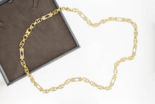 18 Karat Bicolor-Gold K&ouml;nigskette Magnum Herren - 66,3 cm