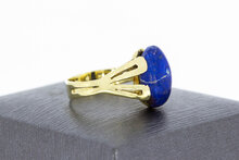 Vintage 585 Gold Ring Damen mit Lapislazuli - Ringgr&ouml;&szlig;e 57