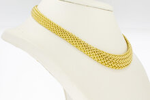 18 Karat Gold Geflochtene Kette - 42 cm