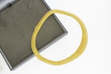 18 Karat Gold Geflochtene Kette - 42 cm