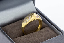 18 Karat Gold Pav&eacute;-Ring Damen mit Diamant - Ringgr&ouml;&szlig;e 53