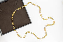 18 Karat Gold Figarokette Herren - 71,3 cm
