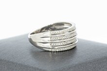 9 Karat Wei&szlig;gold Ring Damen mit Zirkonia - Ringgr&ouml;&szlig;e 50