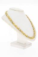 18 Karat Bicolor-Gold K&ouml;nigskette Herren - 75,9 cm