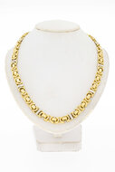 18 Karat Bicolor-Gold K&ouml;nigskette Herren - 75,9 cm
