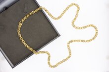 18 Karat Bicolor-Gold K&ouml;nigskette Herren - 75,9 cm