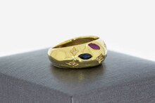 18 Karat Gold Pinky-Ring mit Saphir - Ringgr&ouml;&szlig;e 45