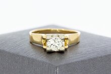 18 Karat Gold Solit&auml;rring mit Diamant - Ringgr&ouml;&szlig;e 55, 3,9 g