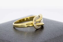 18 Karat Gold Ring Damen mit Diamant 0,02 ct - Ringgr&ouml;&szlig;e 51