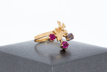 585 Gold Ring Damen mit Saphir - Ringgr&ouml;&szlig;e 55, 2,8 g