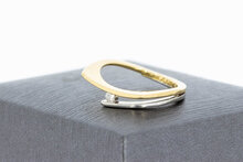 18 Karat Bicolor-Gold Ring Damen mit Diamant - Ringgr&ouml;&szlig;e 50