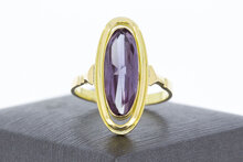 Vintage 585 Gold Ring mit Amethyst - Ringgr&ouml;&szlig;e 62, 5,5 g
