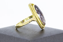 Vintage 585 Gold Ring mit Amethyst - Ringgr&ouml;&szlig;e 62, 5,5 g