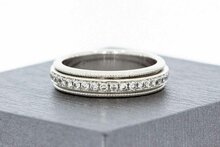18 Karat Wei&szlig;gold Ring Damen mit Diamant - Ringgr&ouml;&szlig;e 52, 5 g